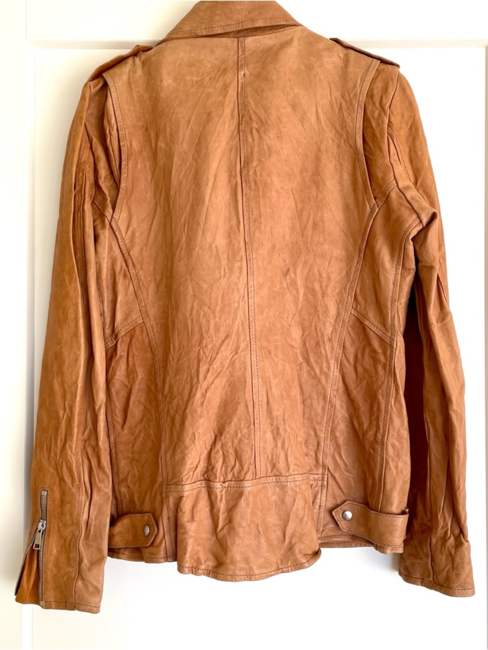 GIORGIO BRATO leather biker style jacket 48 Italian - Picture 2 of 9